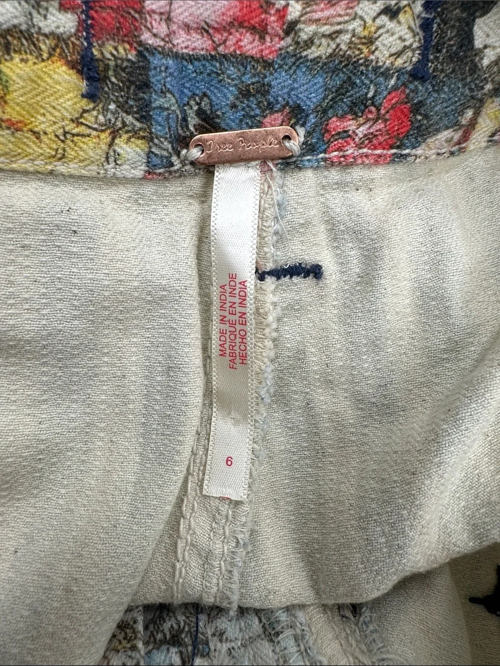 Free People Runyon Patched Craft Pants New!